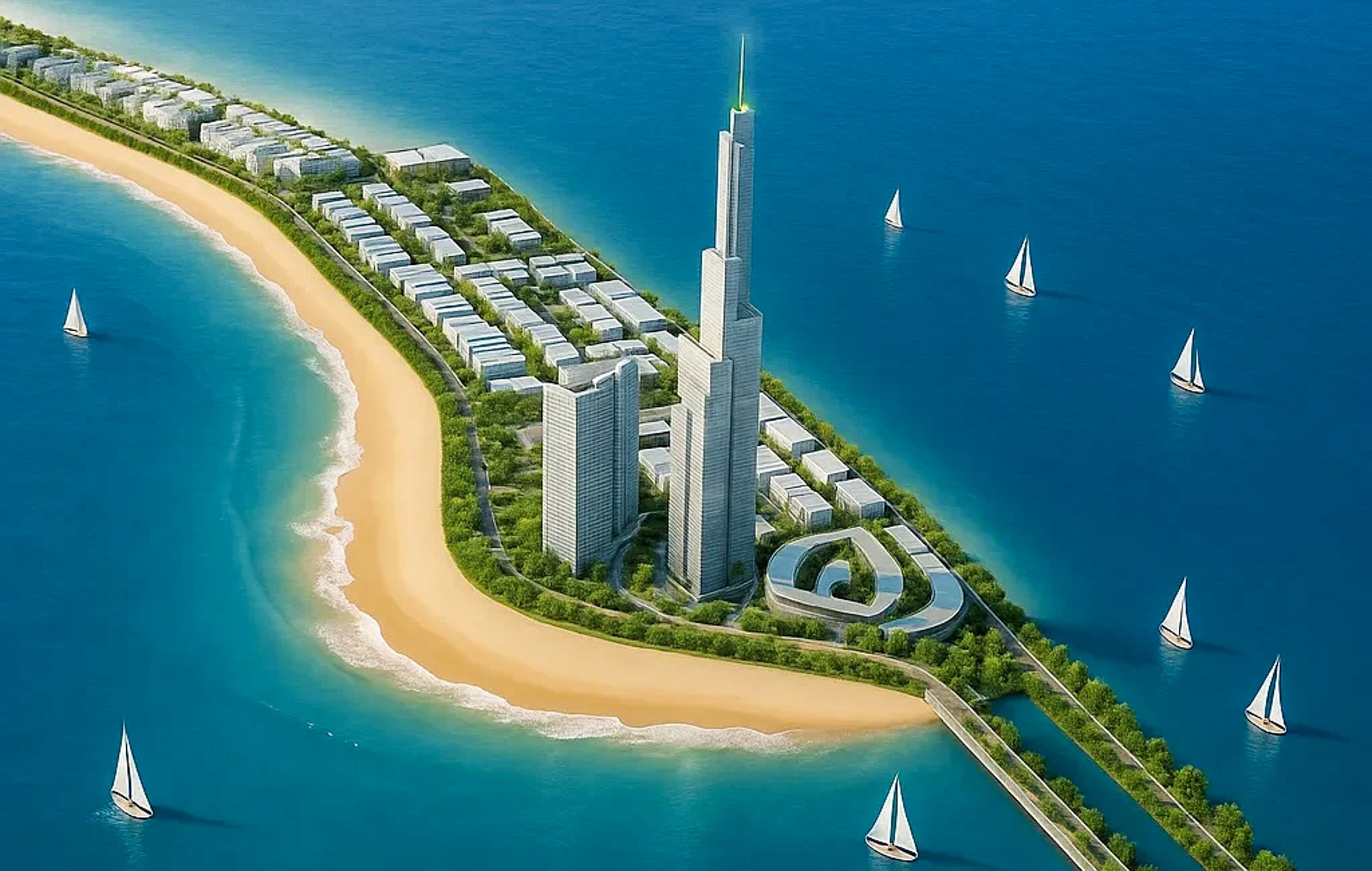 Toàn cảnh khu vực sẽ xây tòa tháp 108 tầng, cao nhất việt nam, top 10 thế giới